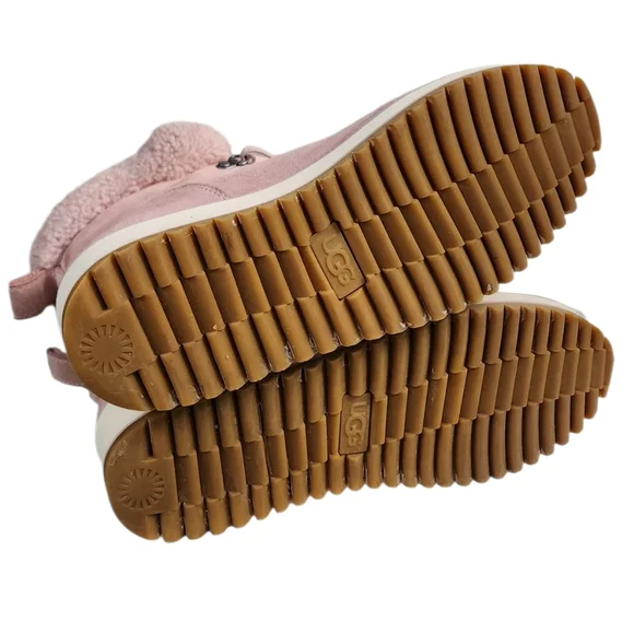 UGG BIRCH LACE-UP SHEARLING- PINK CRYSTAL Sz 9 - Picture 2 of 6